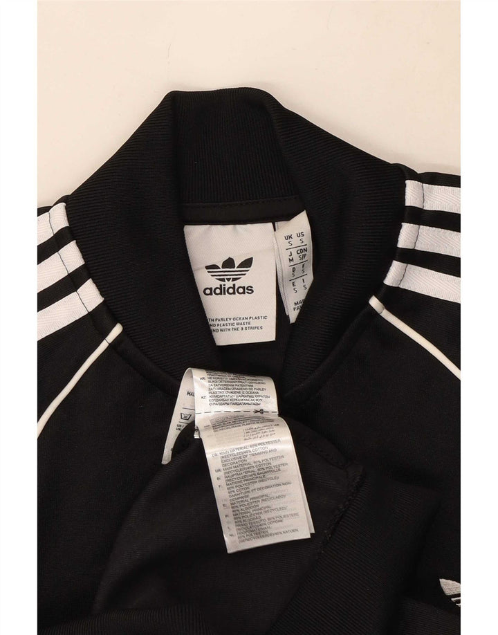 Adidas Hombre Chándal Top Chaqueta Pequeña Algodón Negro