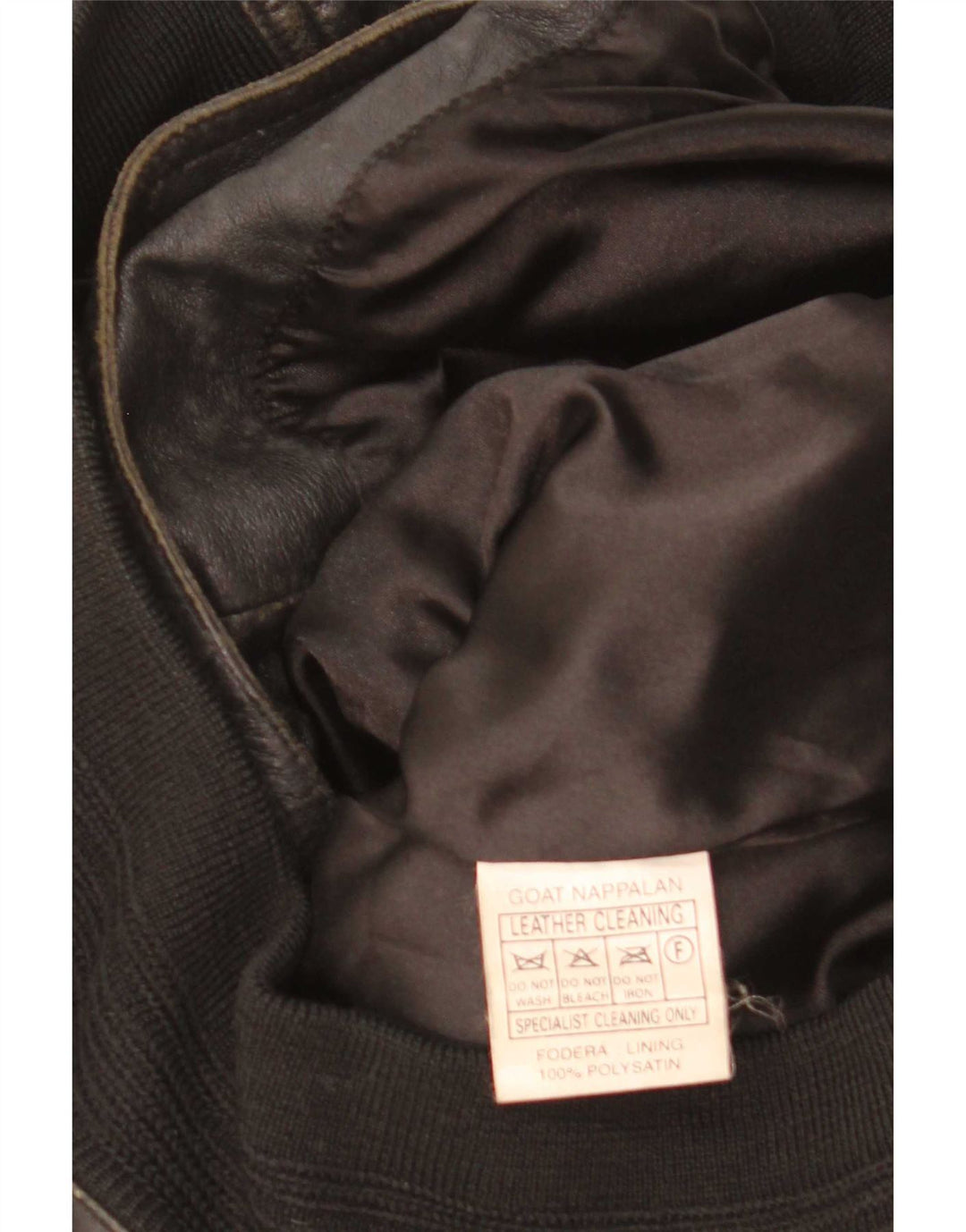 Vintage hombres bombardero chaqueta de cuero IT 46 pequeño cuero negro
