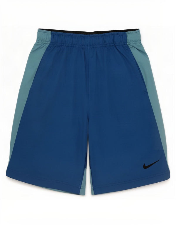 Nike - Pantalones cortos deportivos Dri Fit para niños de 12 a 13 años, color azul grande