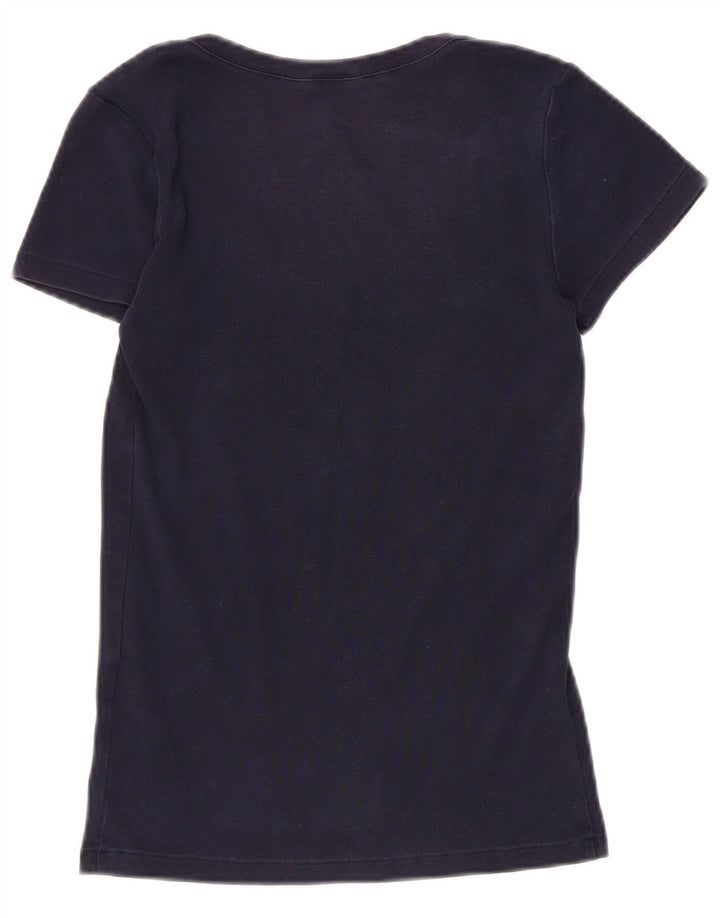 RALPH LAUREN Camiseta para mujer Top UK 8 Small Azul marino Algodón