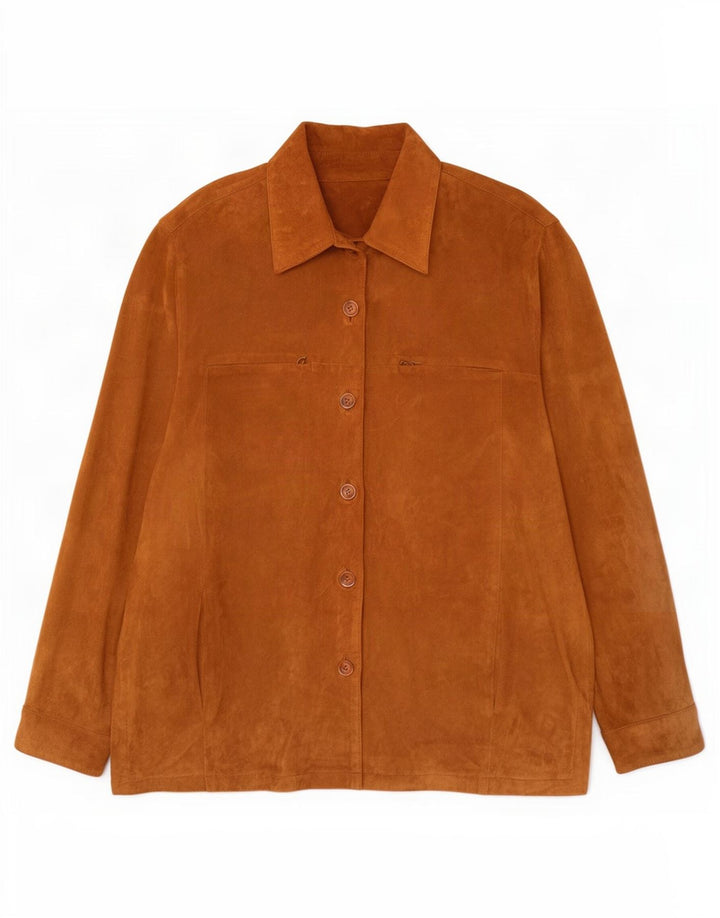 Chaqueta de ante vintage para mujer IT 50 XL cuero beige