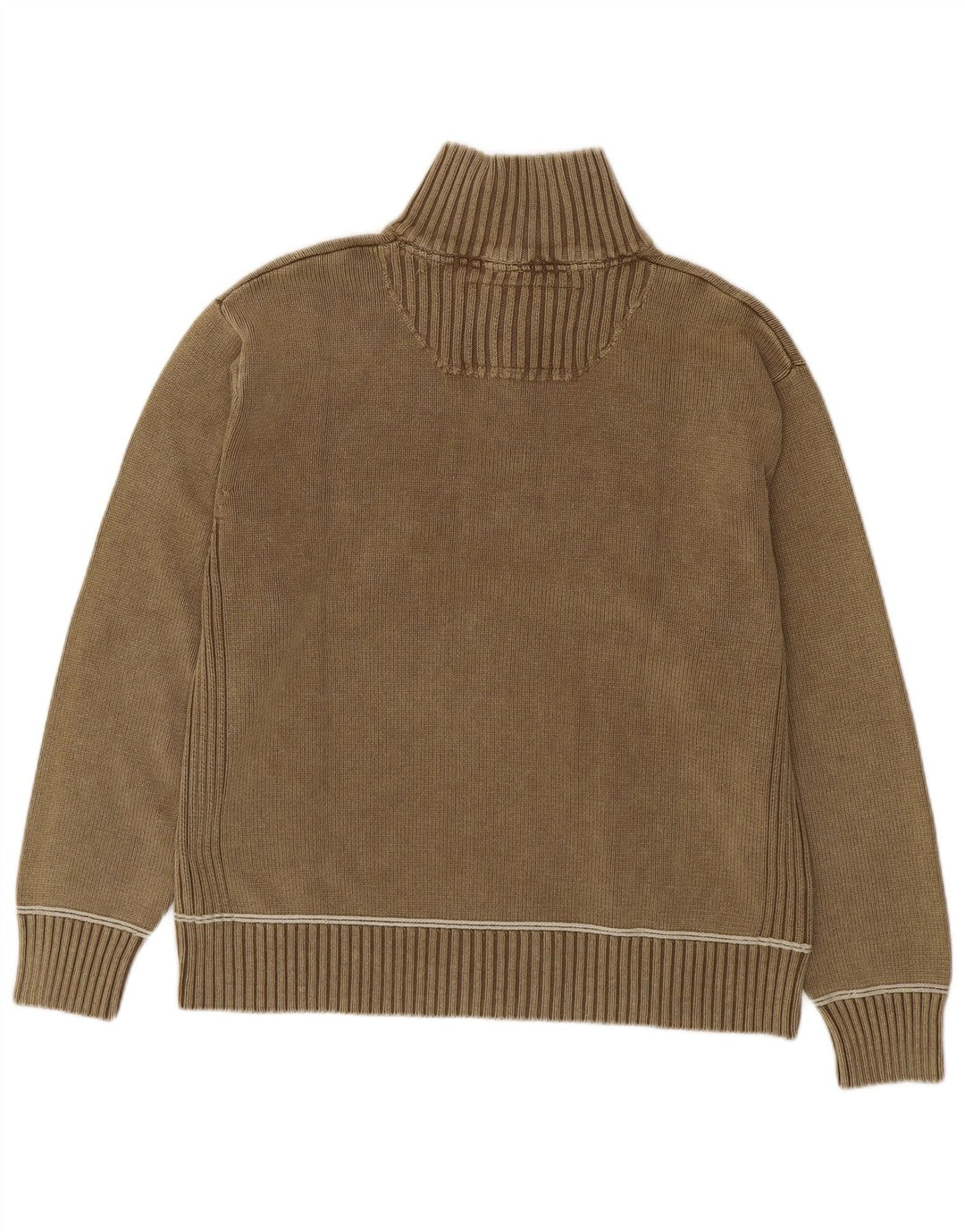 Camp David - Jersey para hombre con cremallera y cuello gráfico, talla 2XL, algodón marrón