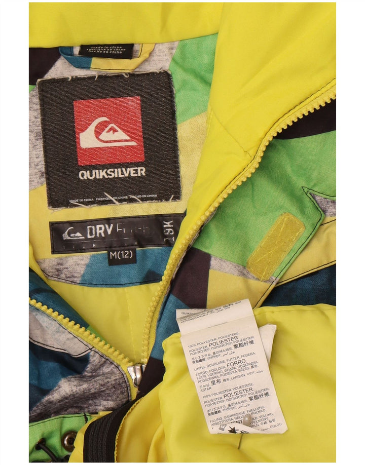 Quiksilver Chaqueta cortavientos para niño 11-12 años multicolor geométrico