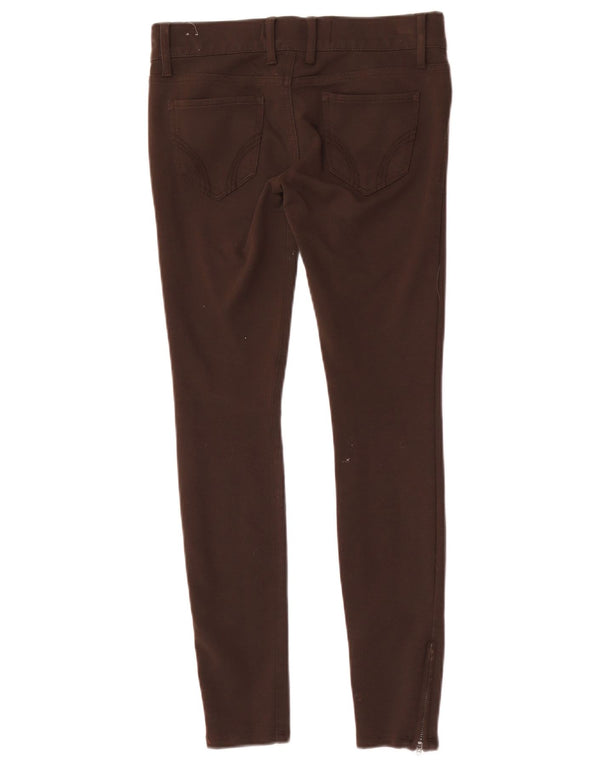 Hollister Pantalones Casuales Ajustados de Cintura Baja para Mujer US 0 XS W28 L27 Marrón