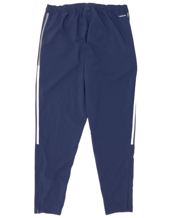ADIDAS Mens Aeroready Tracksuit Trousers Large  Navy Blue Polyester
