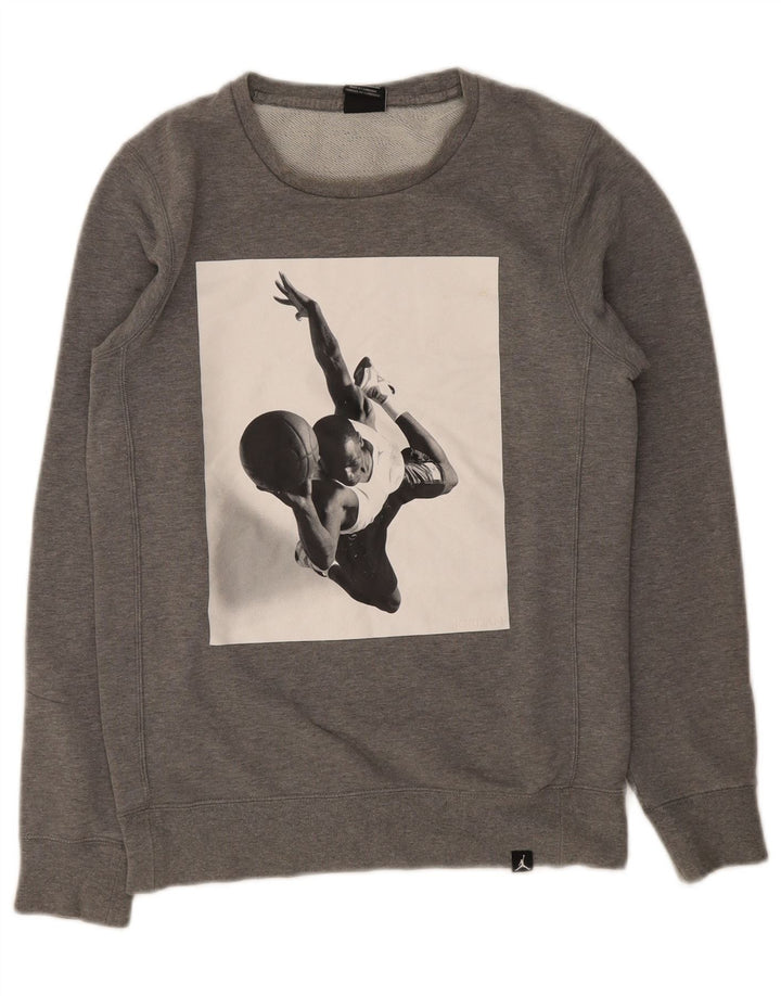 Sudadera Nike Hombre Graphic Jumper XS Algodón Gris