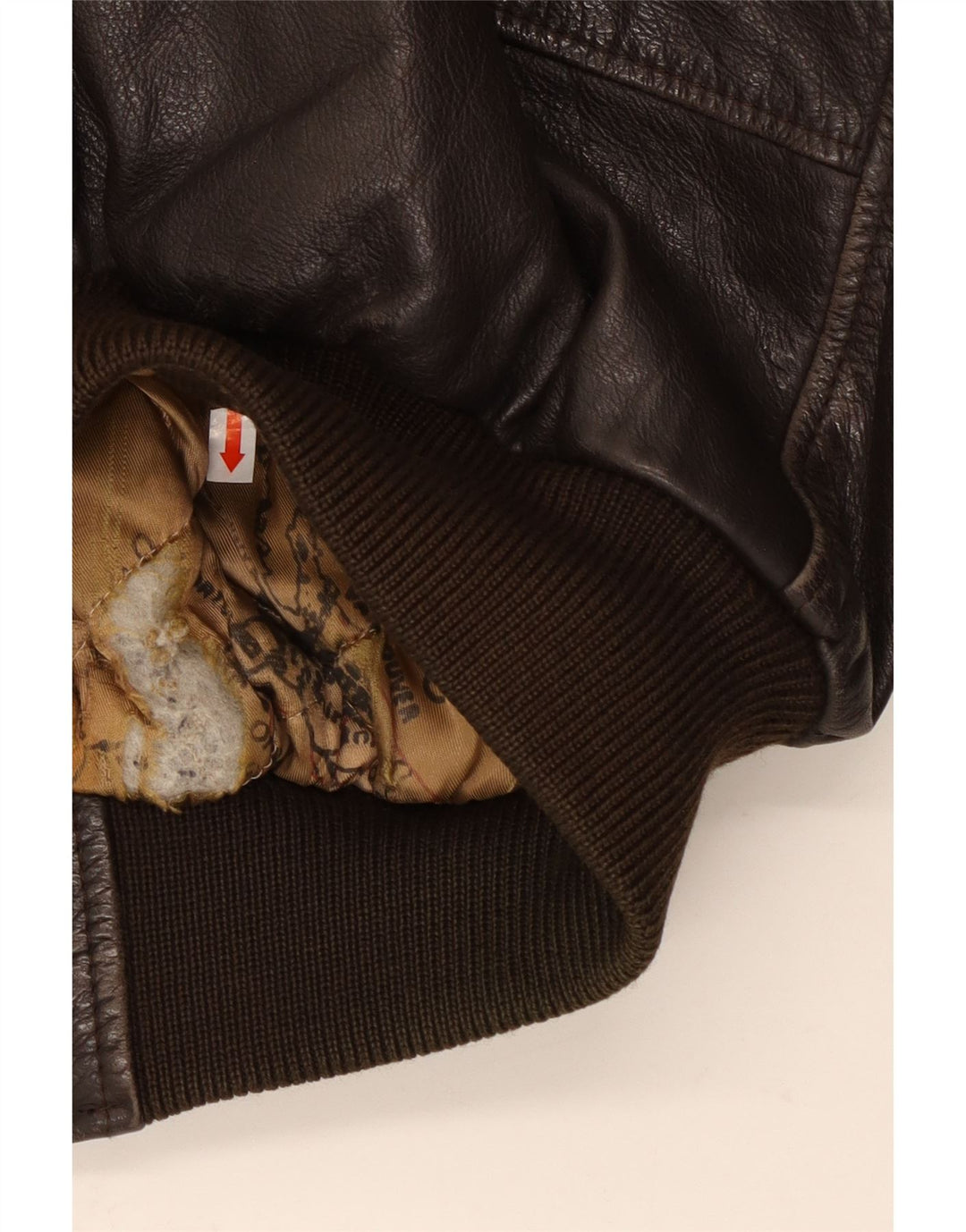 Chaqueta de cuero militar vintage para hombre IT 54 2XL Marrón