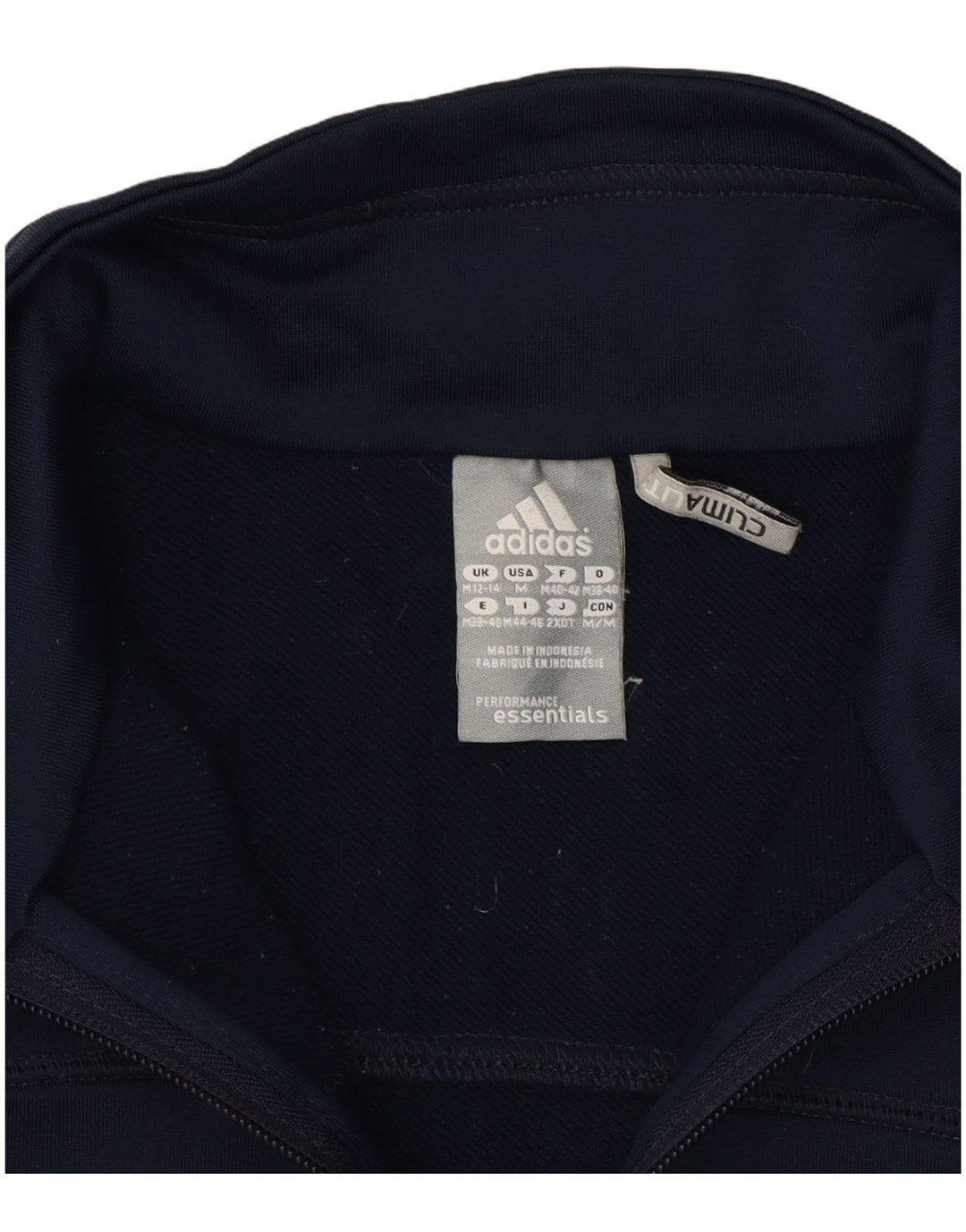 ADIDAS Mujer Climalite Chándal Top Chaqueta Reino Unido 12/14 Medio Azul Marino