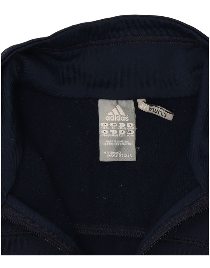 ADIDAS Mujer Climalite Chándal Top Chaqueta Reino Unido 12/14 Medio Azul Marino