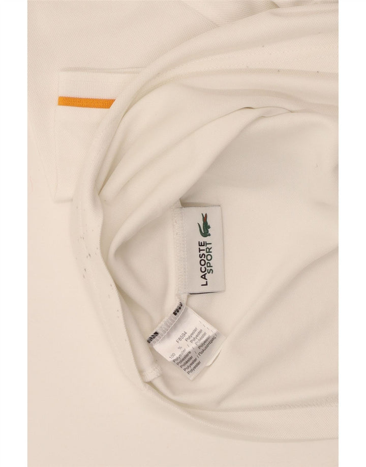 Polo LACOSTE Hombre Mediano Blanco Poliéster
