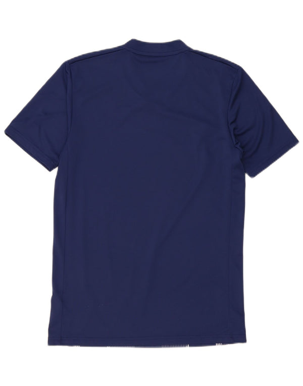Adidas Mens Climalite Graphic Camiseta Top Pequeño Azul Marino Geométrico