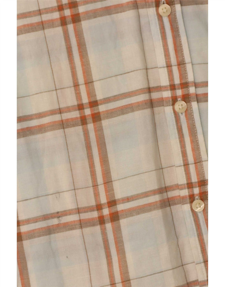 Timberland Camisa De Manga Corta De Corte Regular Para Hombre Cuadros Blancos Medianos