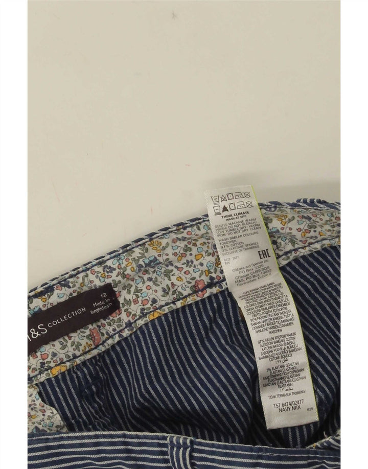 Marks & Spencer Pantalones cortos para mujer UK 12 Medium W30 L26 Azul marino
