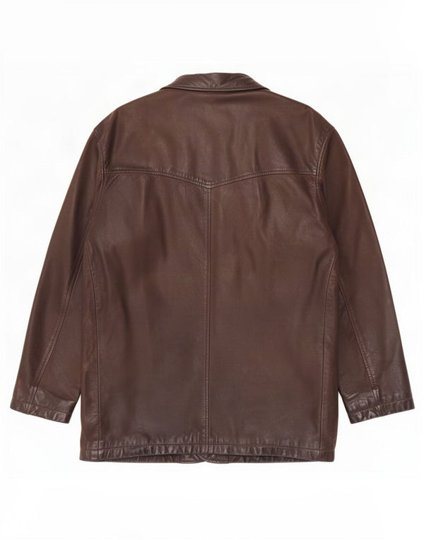 Vintage Mens Leather Jacket UK 44 2XL Brown