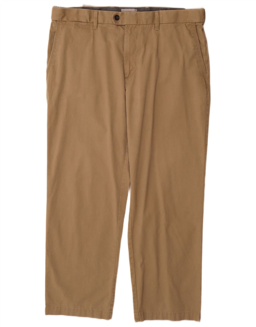 Marks & Spencer Pantalón de traje de corte regular para hombre W38 L29 Algodón beige
