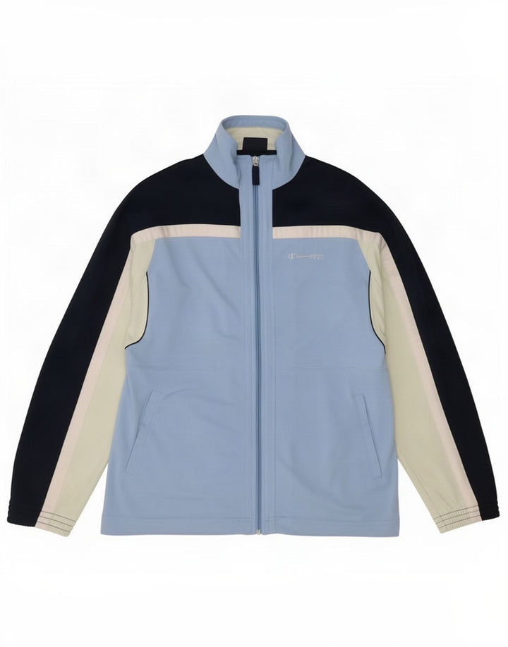 Champion Chaqueta de chándal para niño 13-14 años Azul Poliéster color block