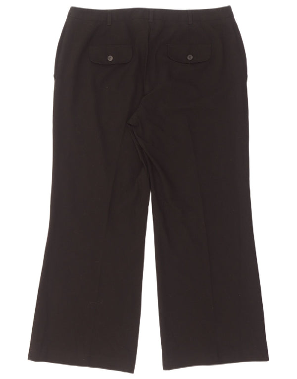 Marks & Spencer Pantalones de traje de cintura alta para mujer UK 46 Large W34 L28 Negro
