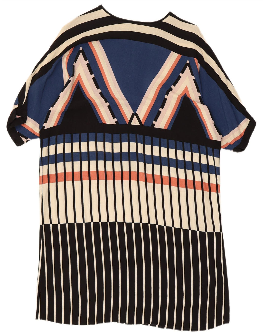 WAREHOUSE Vestido recto extragrande para mujer UK 10 Pequeño multicolor geométrico