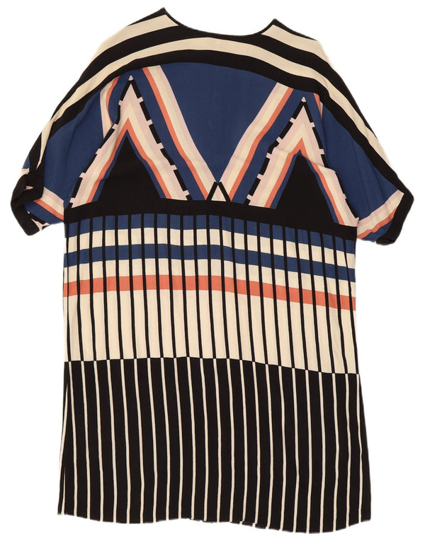 WAREHOUSE Womens Oversized Shift Dress UK 10 Small Multicoloured Geometric