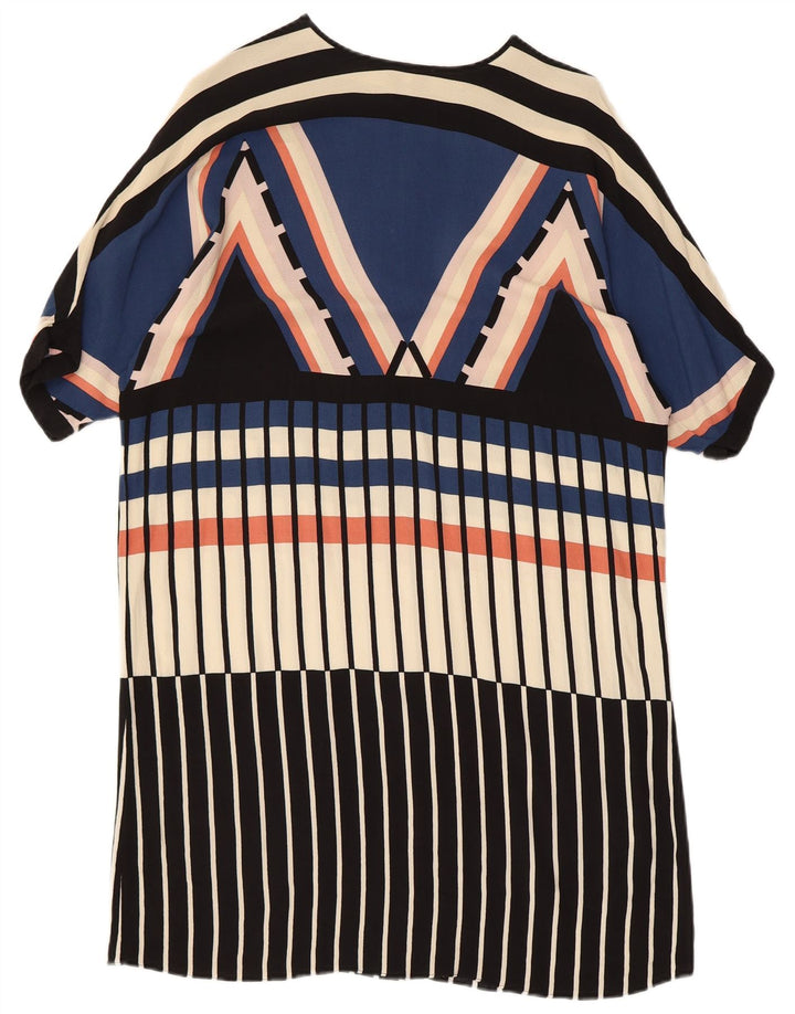 WAREHOUSE Vestido recto extragrande para mujer UK 10 Pequeño multicolor geométrico