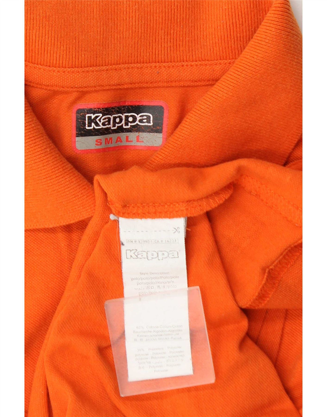 Kappa Polo para niños 11-12 Small Naranja Algodón