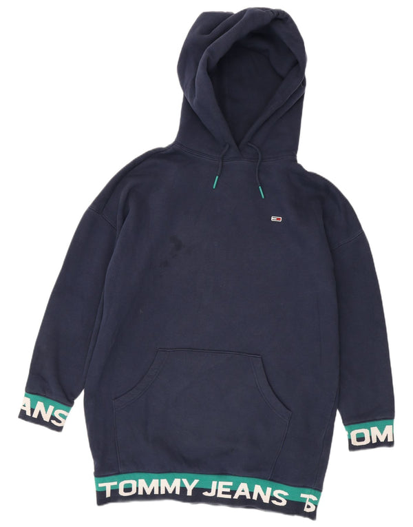 Tommy Hilfiger Jersey con capucha y gráfico largo para mujer UK 40 Medium Azul marino