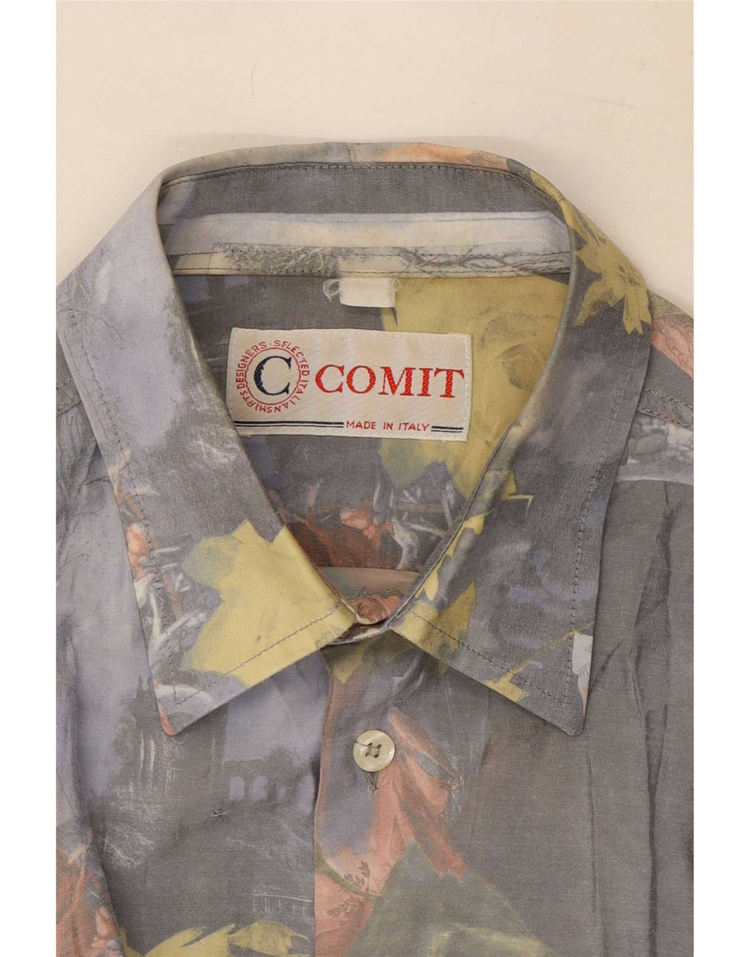 Camisa Comint Hombre Gris Medio Floral