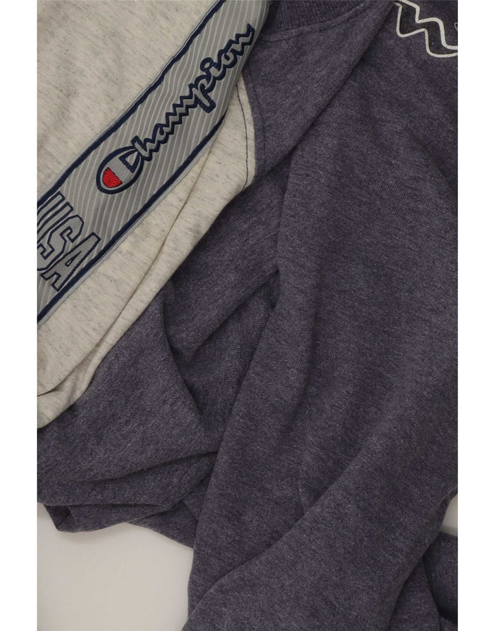Champion Camiseta gráfica para hombre Top grande azul color block