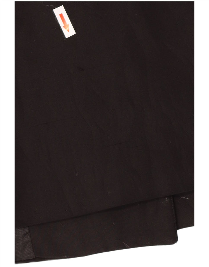 Zara Mujer Abrigo Cruzado UK 6 XS Poliéster Negro