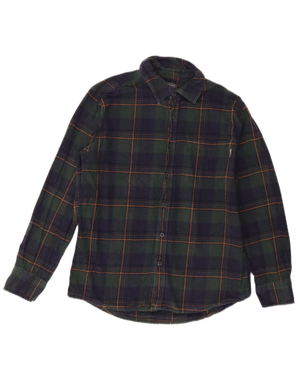 Eddie Bauer Camisa de franela para hombre Algodón a cuadros azul marino mediano