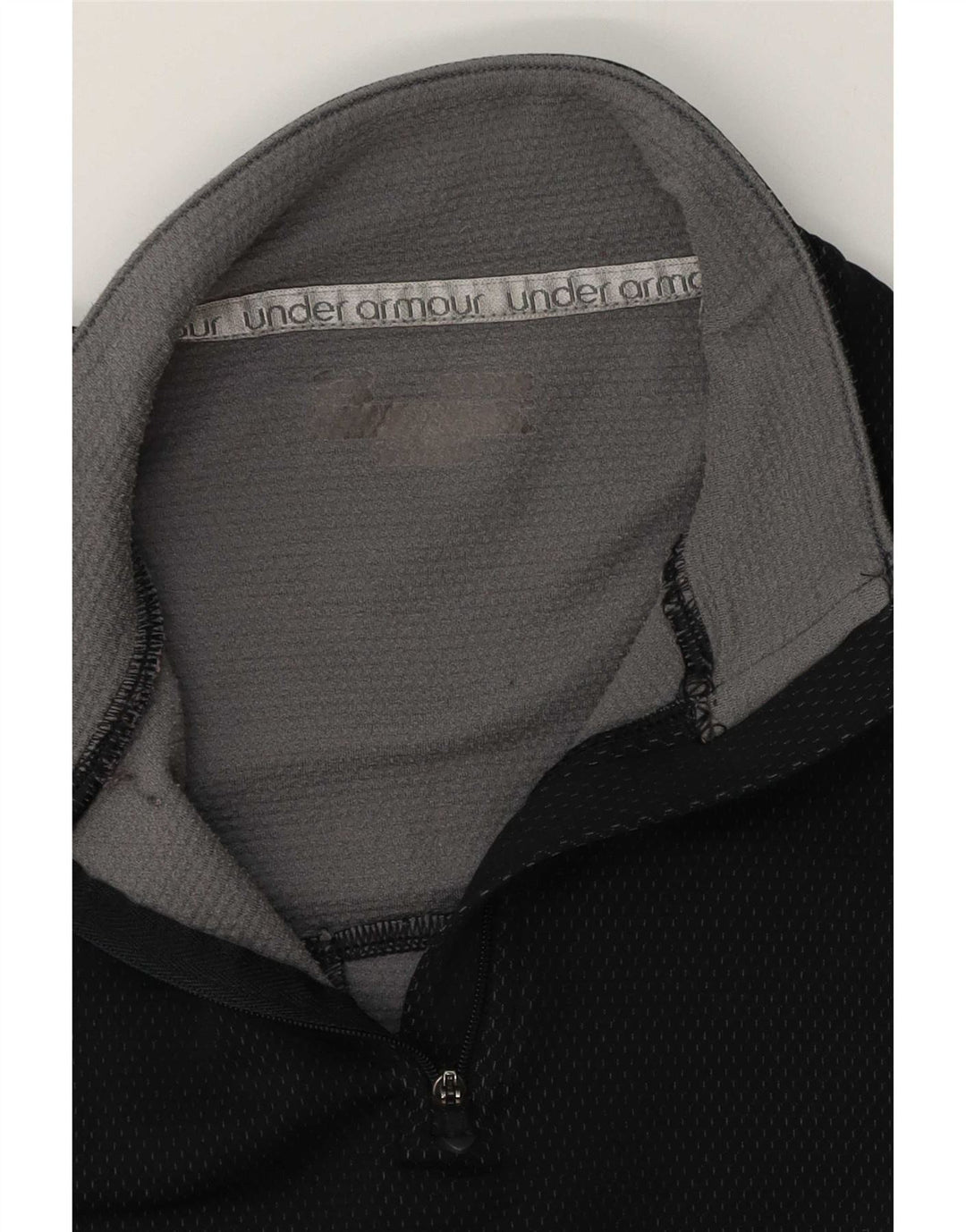 Under Armour Hombre Zip Neck Jersey Chándal Top Pequeño Negro