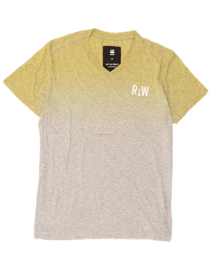 G-Star Hombre Camiseta Top Medium Amarillo Algodón
