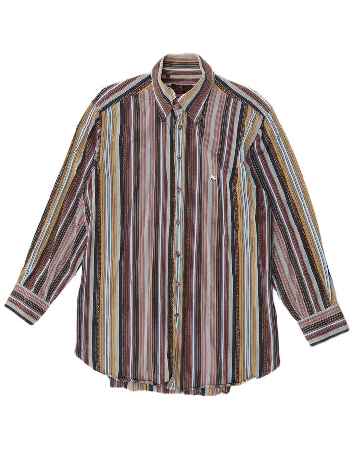Camisa Etro Hombre Talla 43 Grande Rayas Multicolor