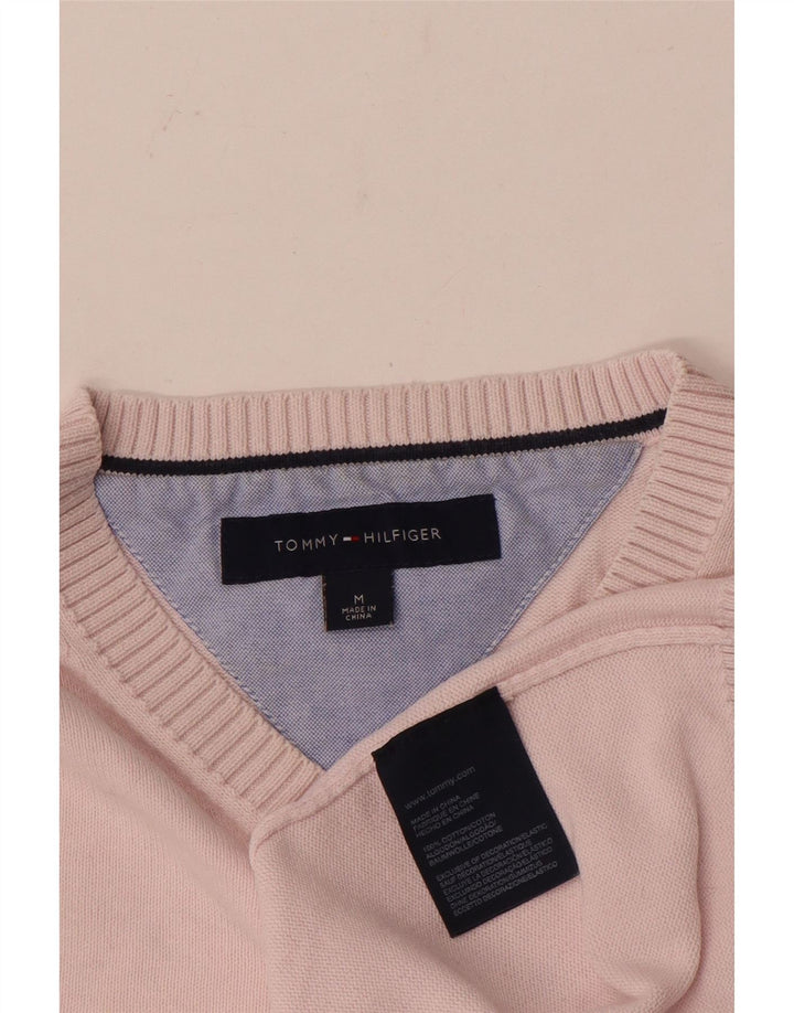 Tommy Hilfiger Jersey con Cuello en V para Hombre de algodón Rosa Medio
