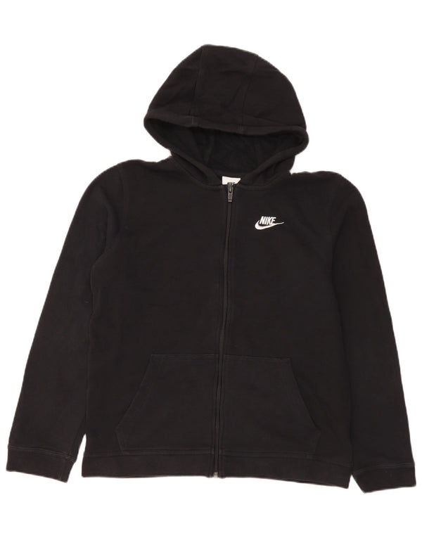 Nike Sudadera con capucha y cremallera para niños 13-14 años XL Algodón negro