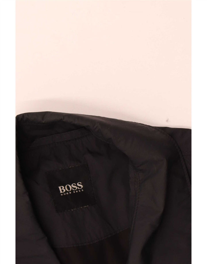 Hugo Boss Mens Bomber Jacket UK 38 Medium Negro Colorblock