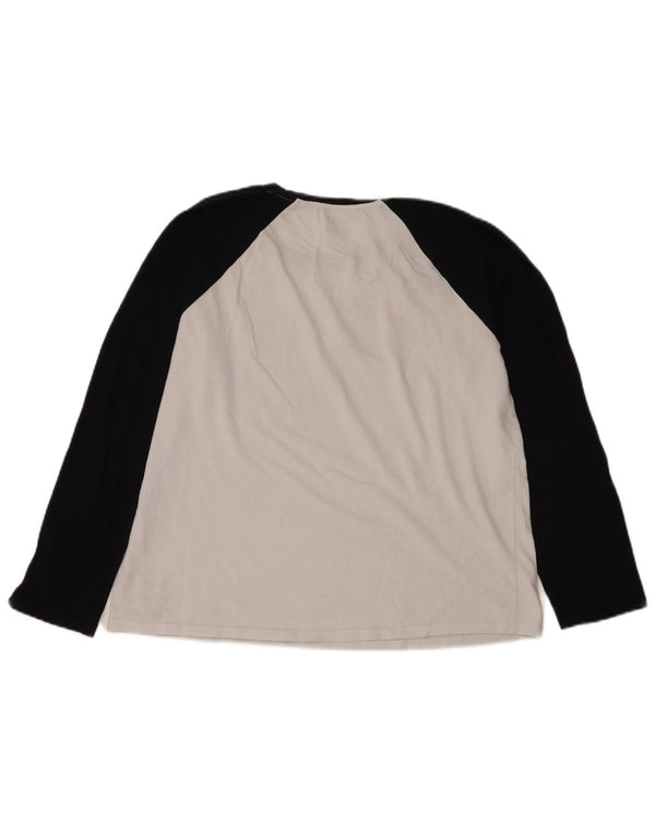 Vans Mujer Graphic Top Manga Larga UK 40 XL Blanco Colorblock