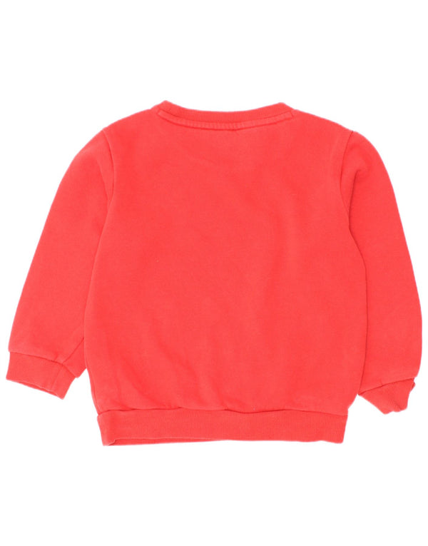 Adidas - Sudadera gráfica para niños (2-3 años, algodón), color rojo