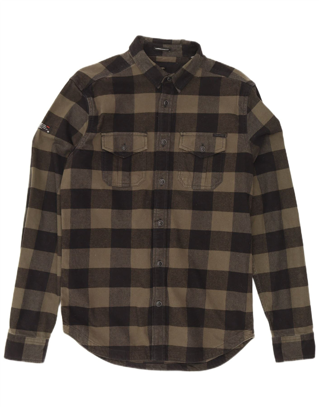 Superdry Camisa De Franela Lumberjack De Algodón A Cuadros De Color Caqui Medio
