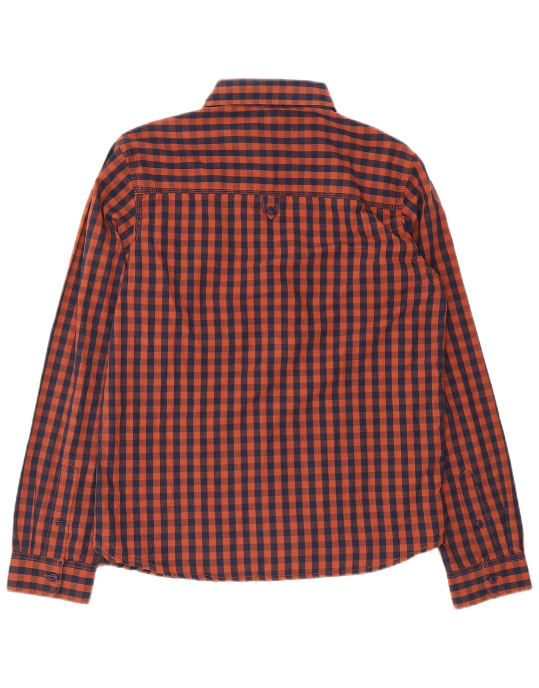 Camisa de hombre Weird Fish de algodón a cuadros marrón medio