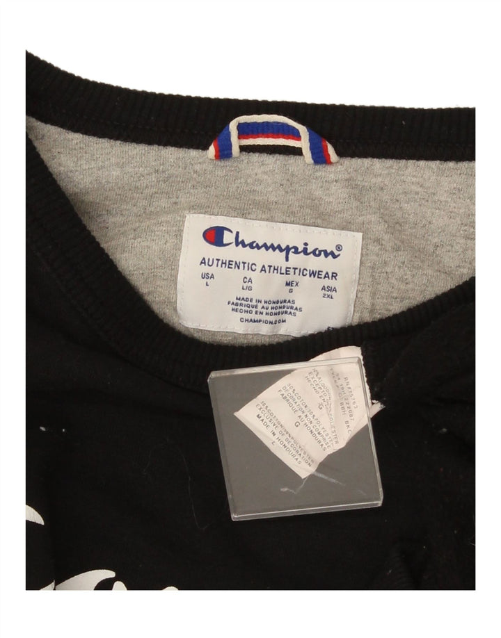 Champion Sudadera Gráfica para Hombre Jersey Grande De Algodón Negro