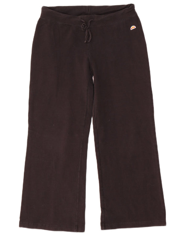 Ellesse Pantalones de Chándal de Pernera Ancha para Mujer UK 40 Mediano Algodón Negro