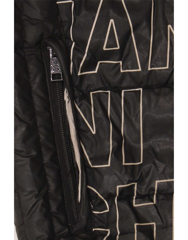 Armani Exchange Chaqueta acolchada gráfica para hombre Reino Unido 40 Grande Negro