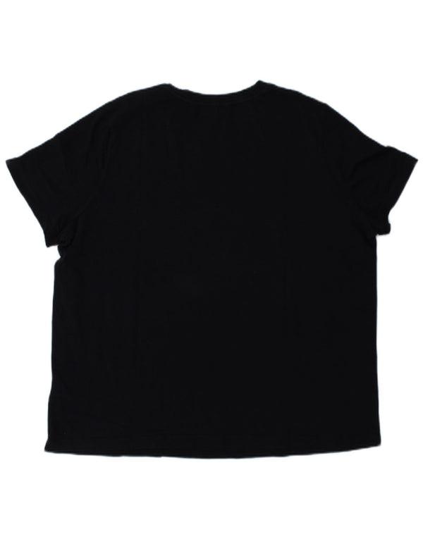 TOMMY HILFIGER Camiseta gráfica para mujer Top UK 40 XL Algodón azul marino