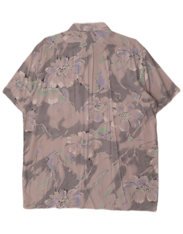 Camisa de manga corta para hombre Topstar Talla 43/44 XL Gris Viscosa floral