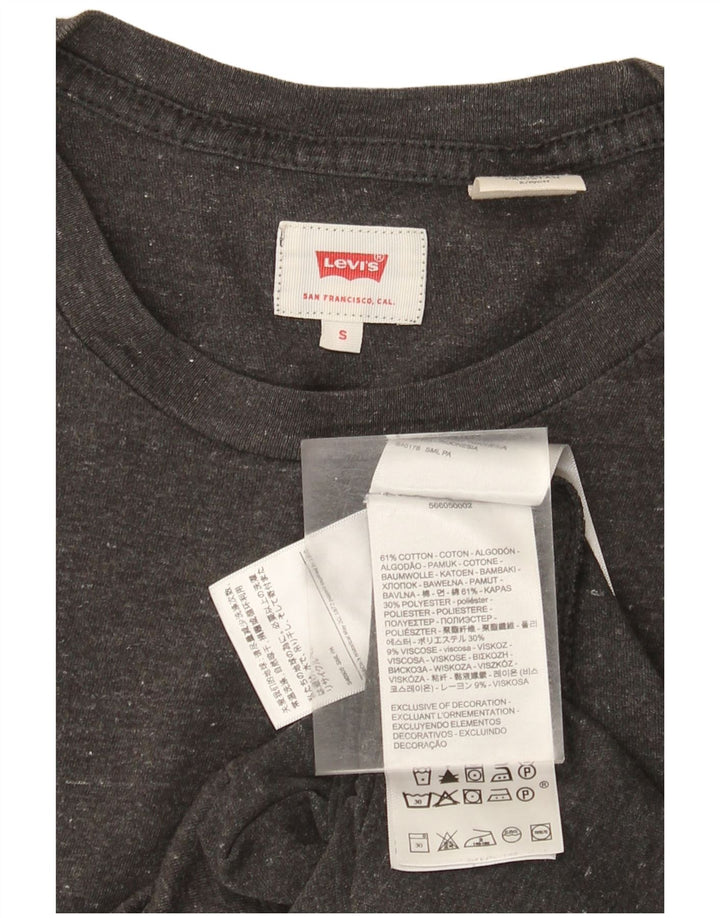 Levi's Camiseta para hombre Top Small de algodón moteado gris