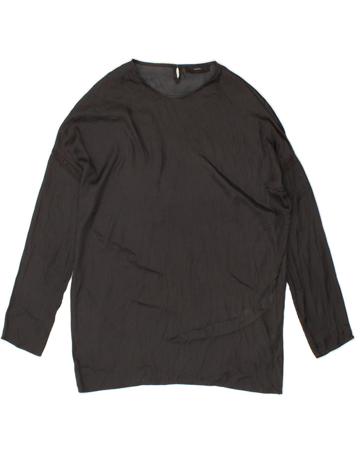 DIESEL Womens Longline Oversized Blouse Top UK 6 XS Black Polyester Vintage Diesel and Second-Hand Diesel from Messina Hembry 
