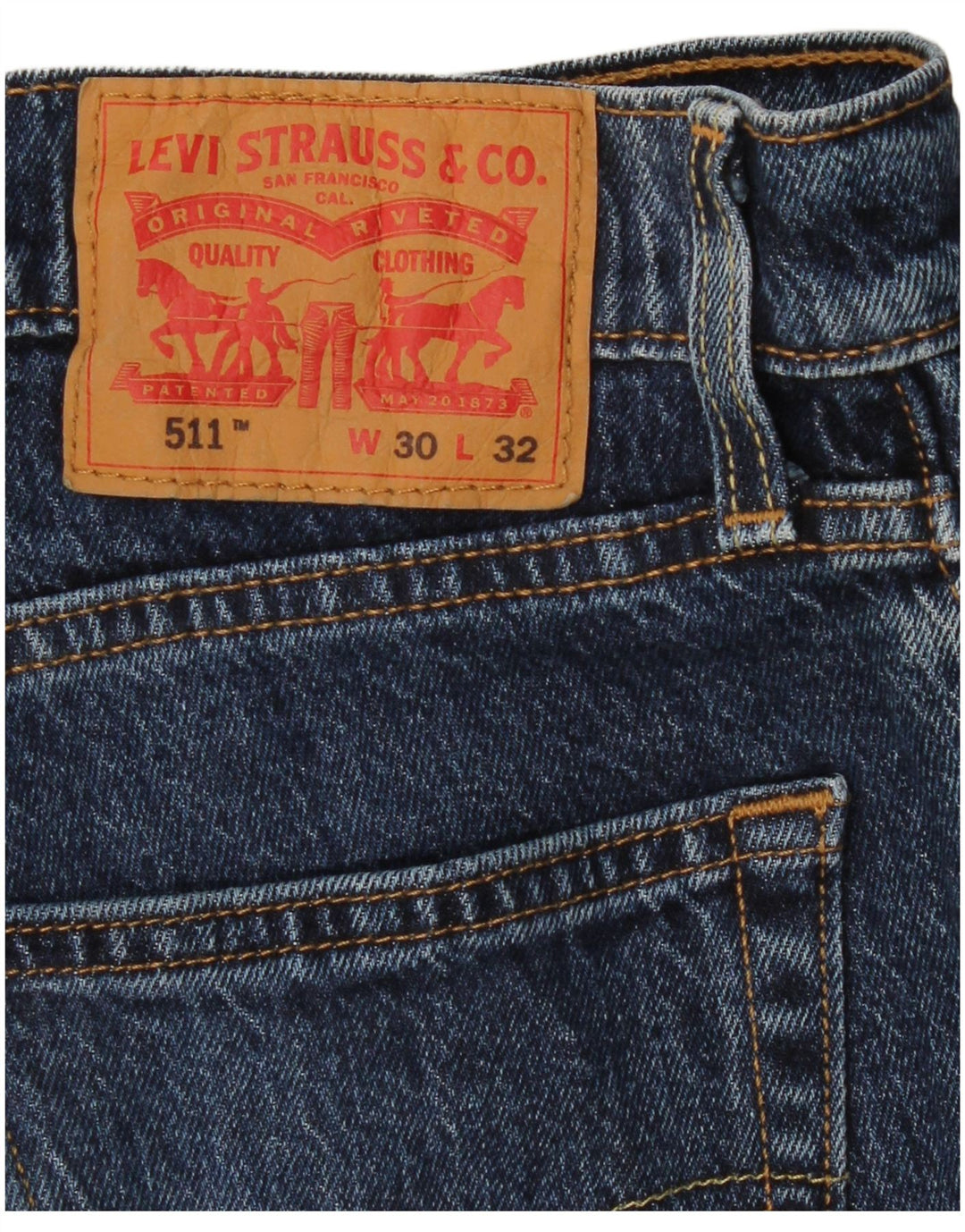 LEVI'S Mens 511 Slim Jeans W30 L28 Algodón Azul