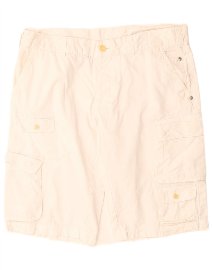 Benetton Shorts Cargo Hombre IT 50 Large W34 Algodón Blanco