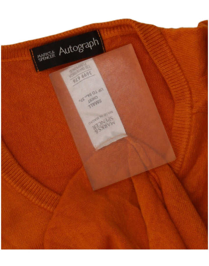 Marks & Spencer Suéter con Cuello en V Autograph para Hombre Pequeño Acrílico Naranja